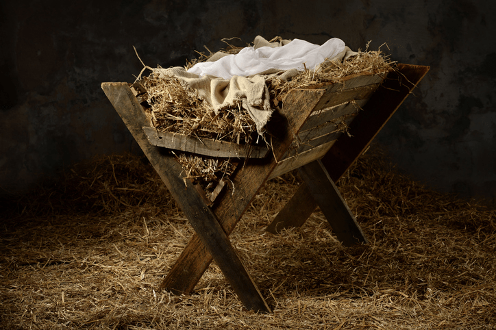 The Christmas Story - Jesus laying in a manger 